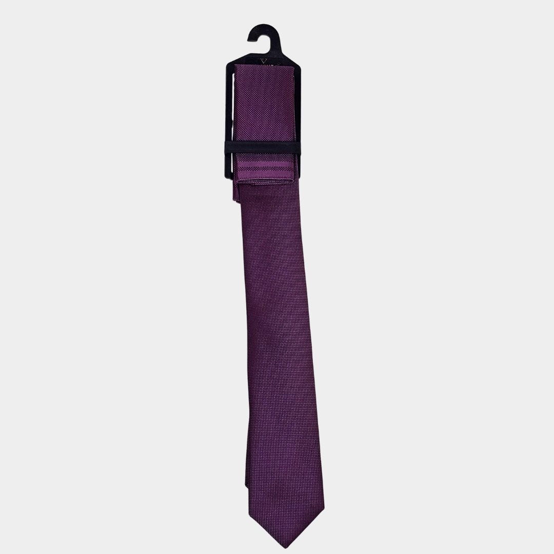 Fuchsia Tie and Pocket Square Set