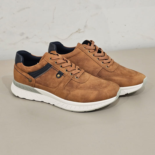 Leather Camel Sneaker - THEGENTSEDIT
