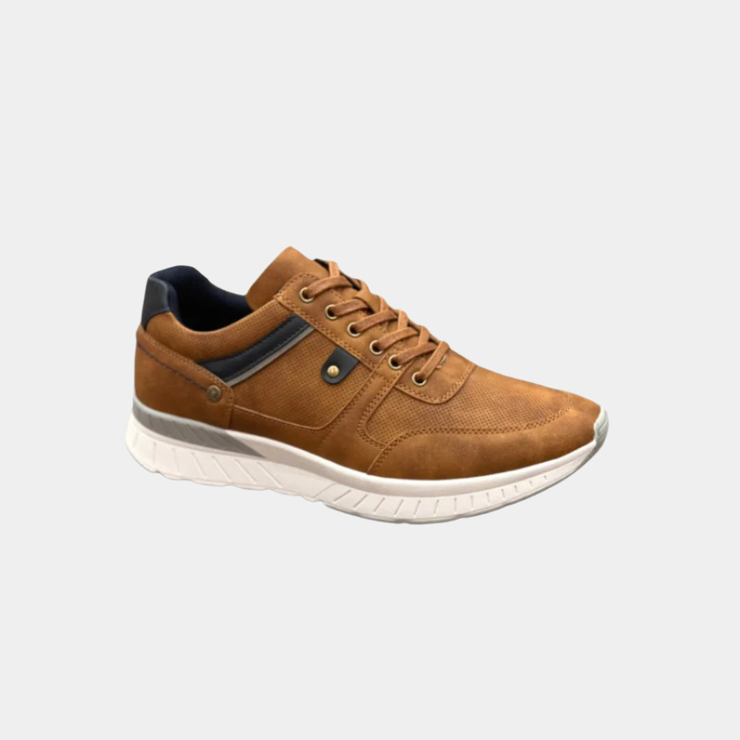 Leather Camel Sneaker - THEGENTSEDIT