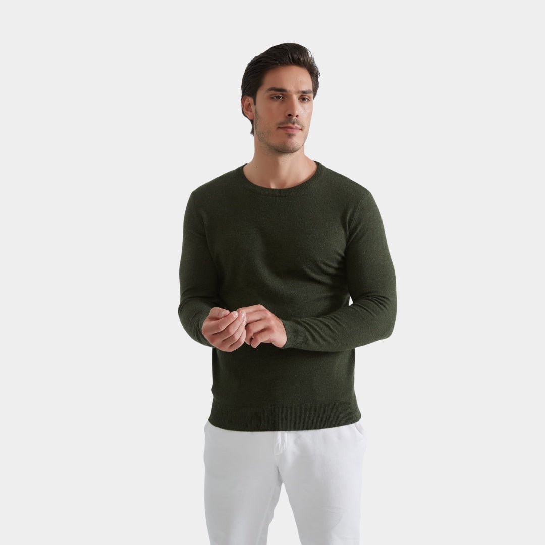 Luxury Crew Neck Sweater - Cashmere Touch - THEGENTSEDIT