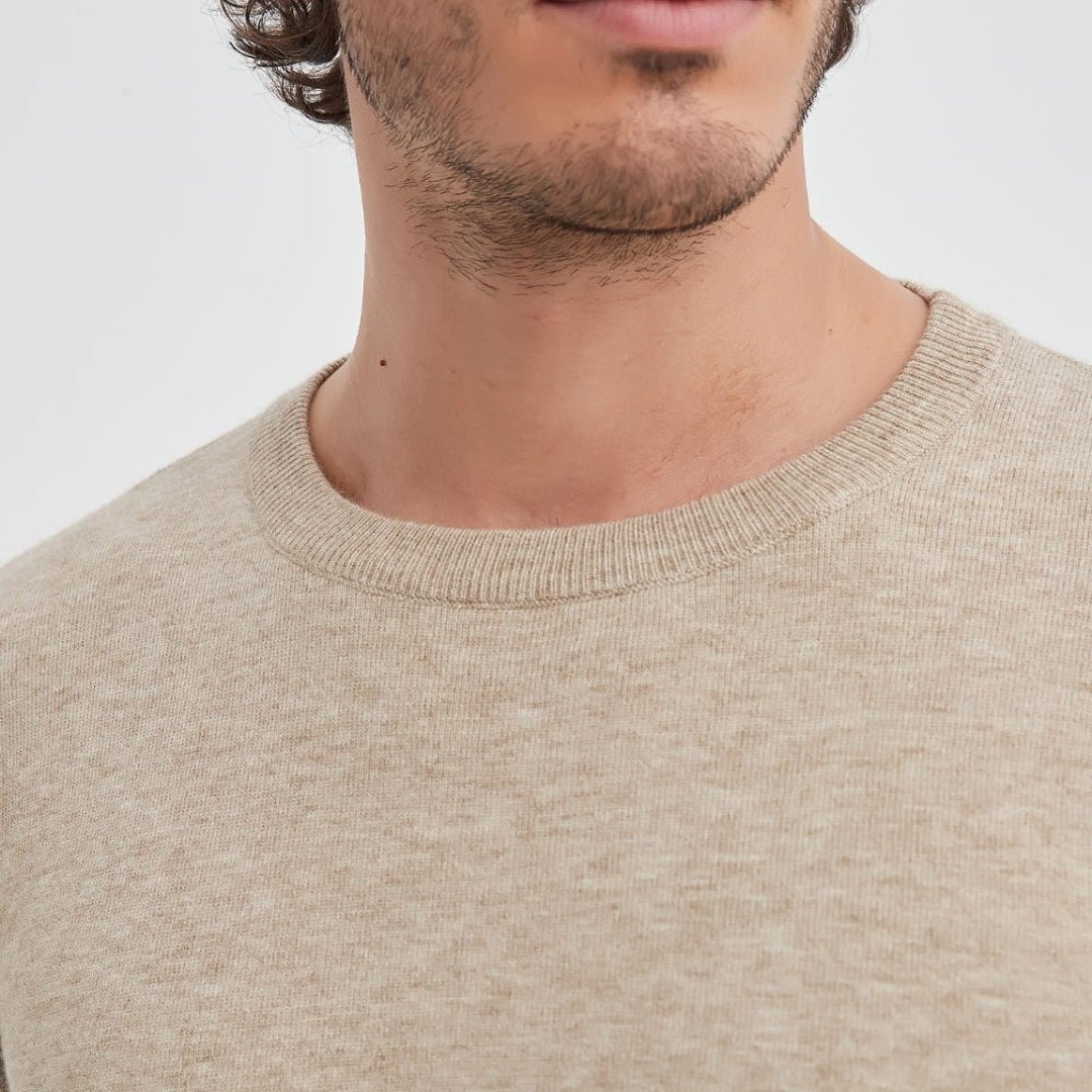 Luxury Crew Neck Sweater - Cashmere Touch - THEGENTSEDIT