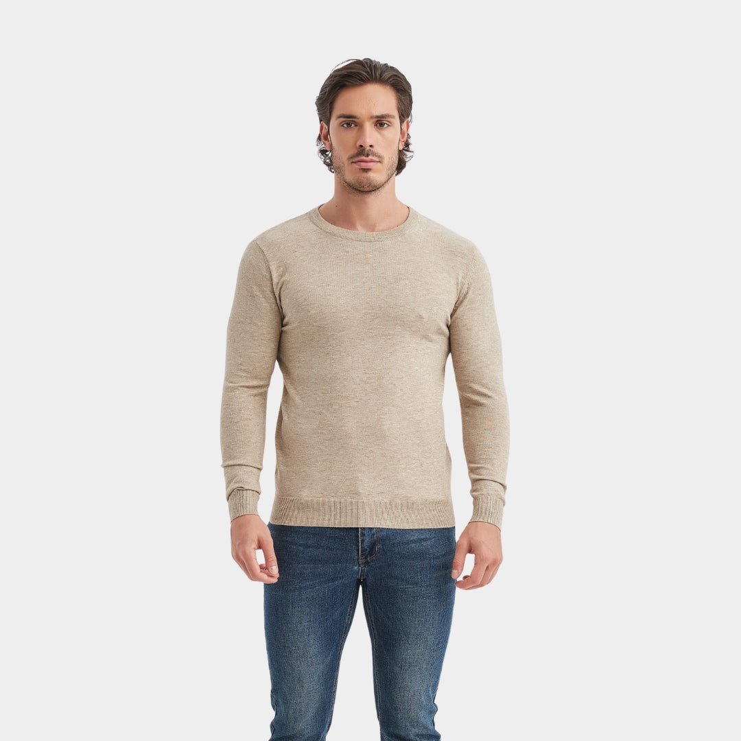 Luxury Crew Neck Sweater - Cashmere Touch - THEGENTSEDIT
