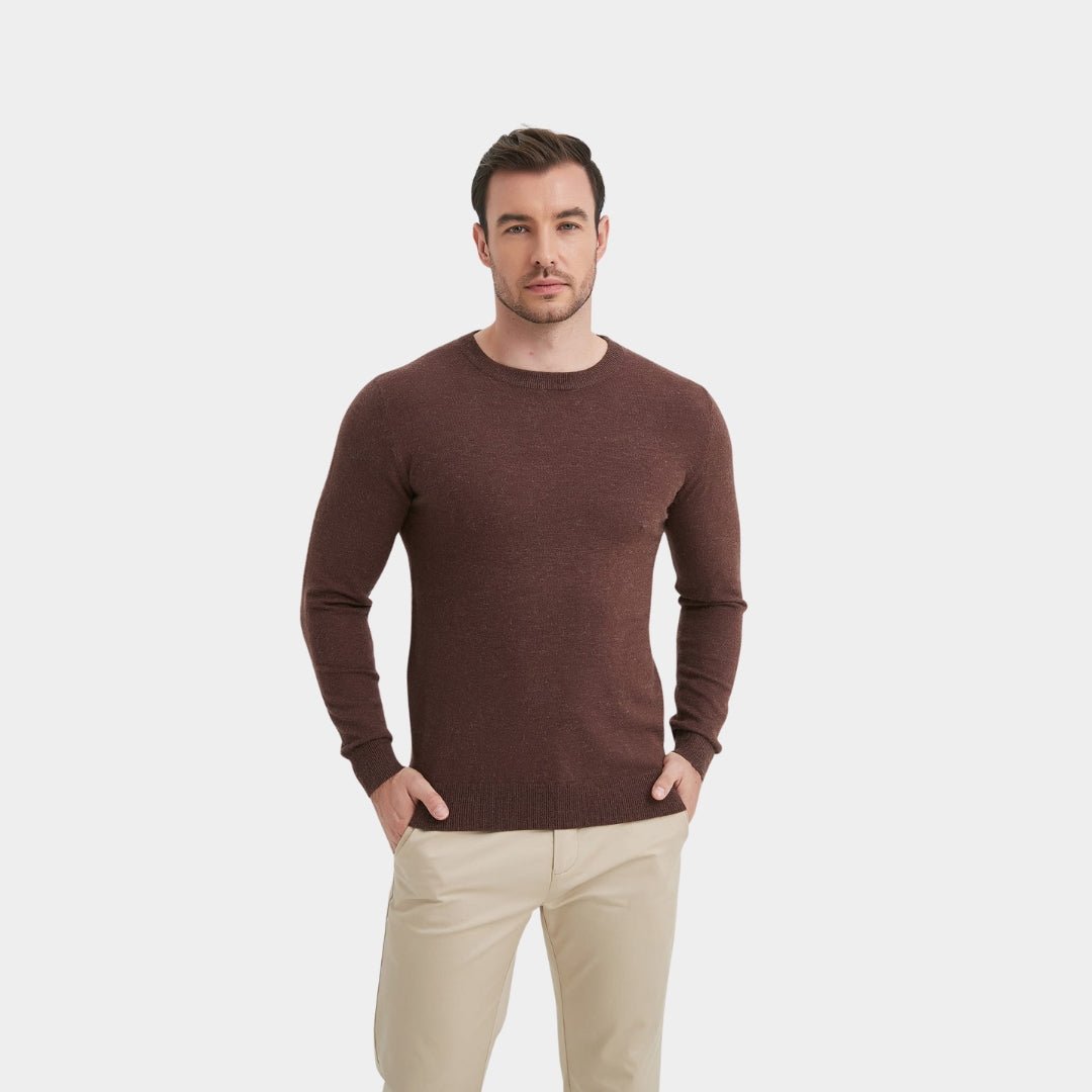 Luxury Crew Neck Sweater - Cashmere Touch - THEGENTSEDIT