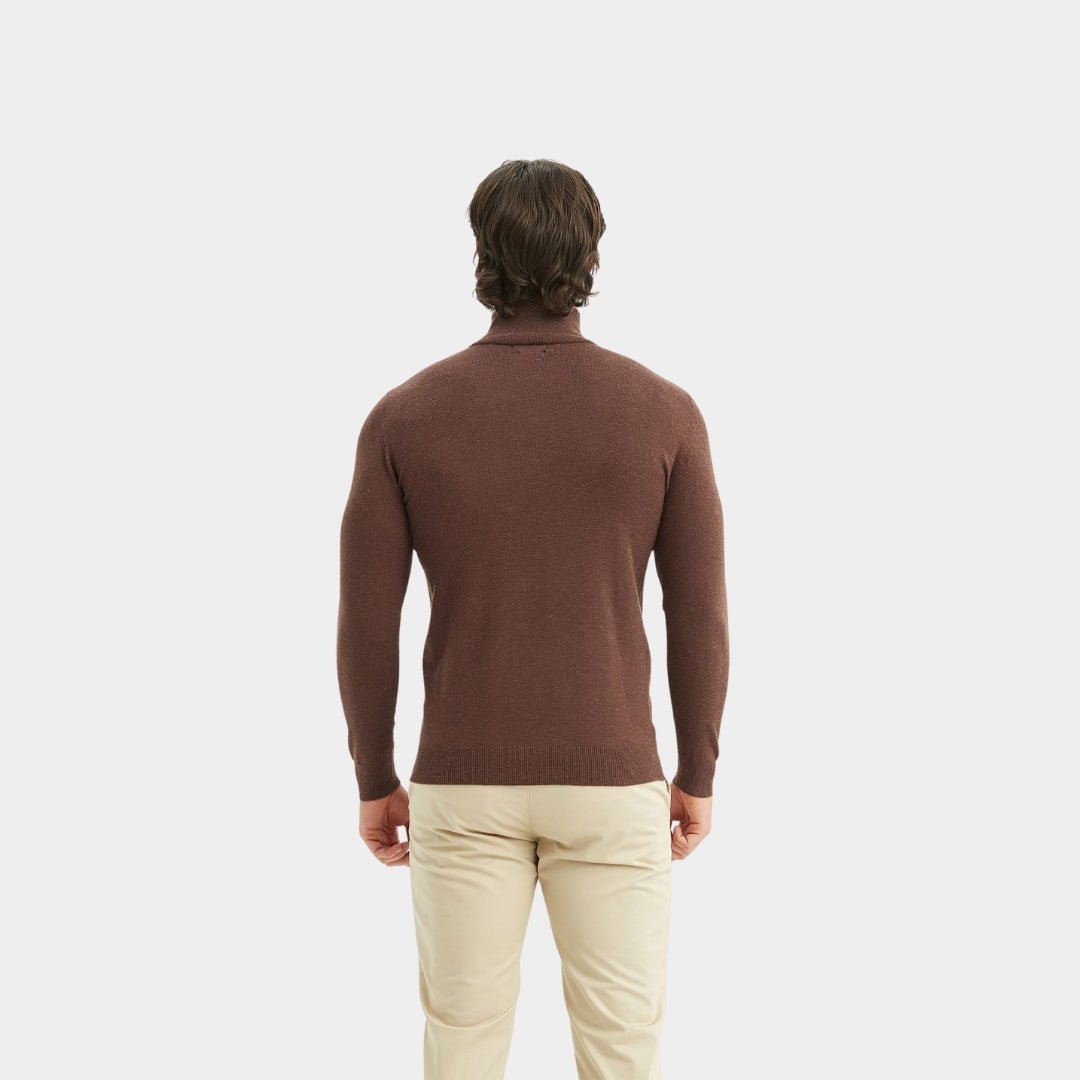 Luxury Zip Neck Sweater - Cashmere Touch - THEGENTSEDIT