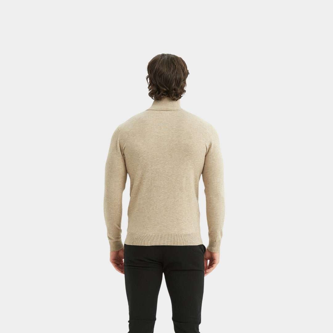 Luxury Zip Neck Sweater - Cashmere Touch - THEGENTSEDIT