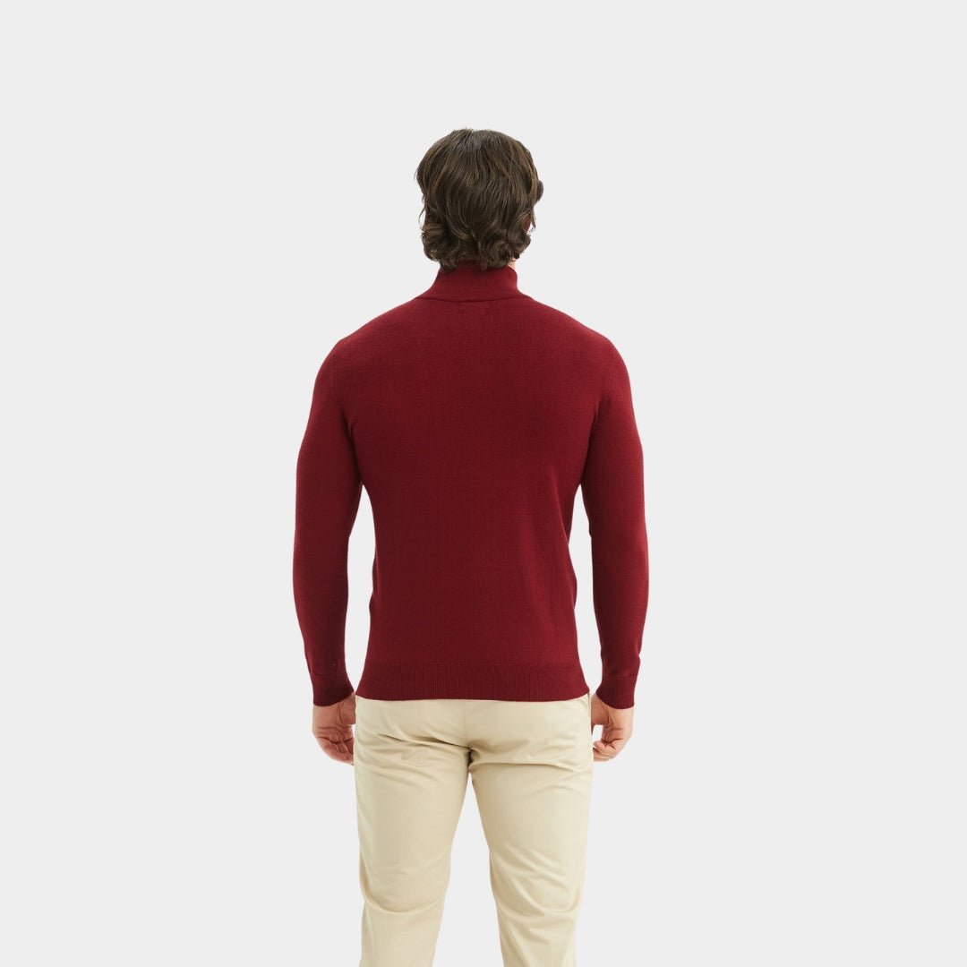 Luxury Zip Neck Sweater - Cashmere Touch - THEGENTSEDIT