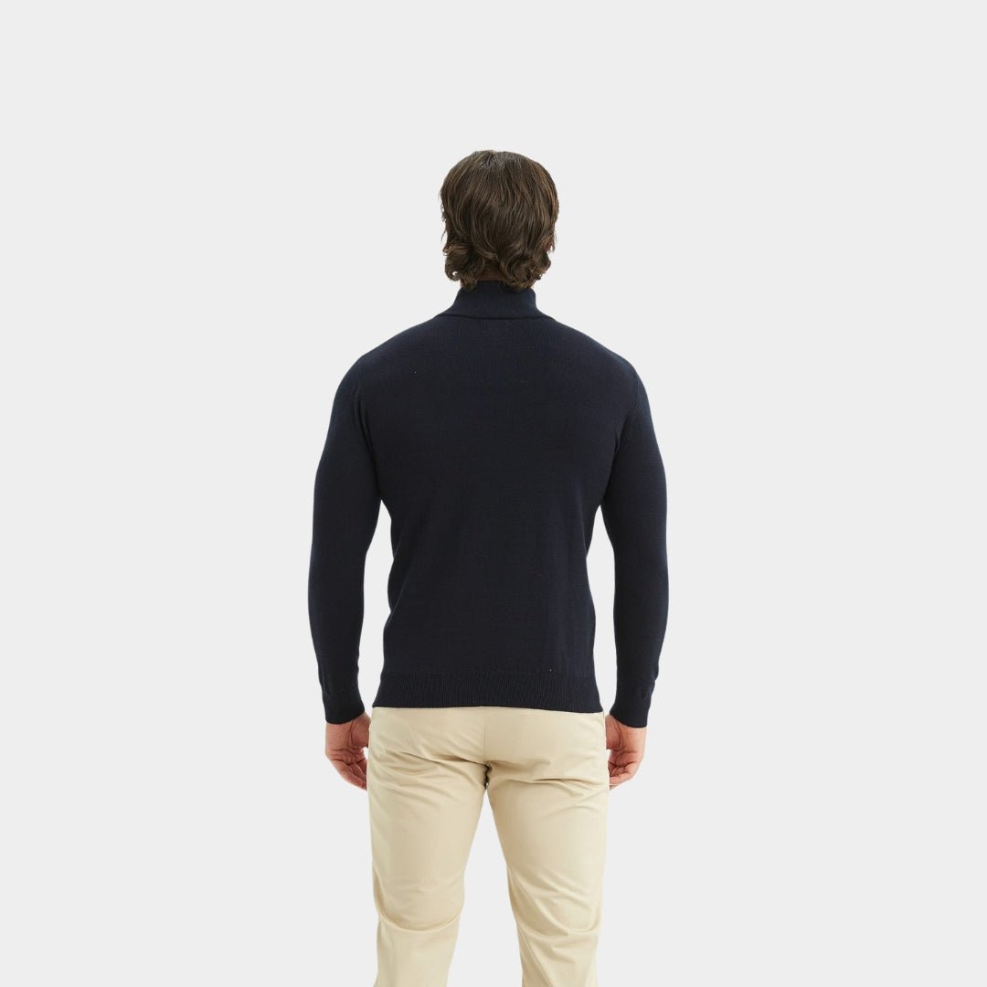 Luxury Zip Neck Sweater - Cashmere Touch - THEGENTSEDIT