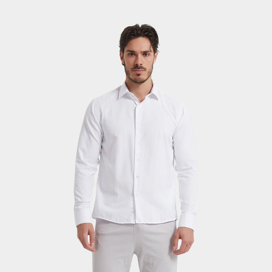 White Plain Formal Shirt - Comfort Fit - THEGENTSEDIT