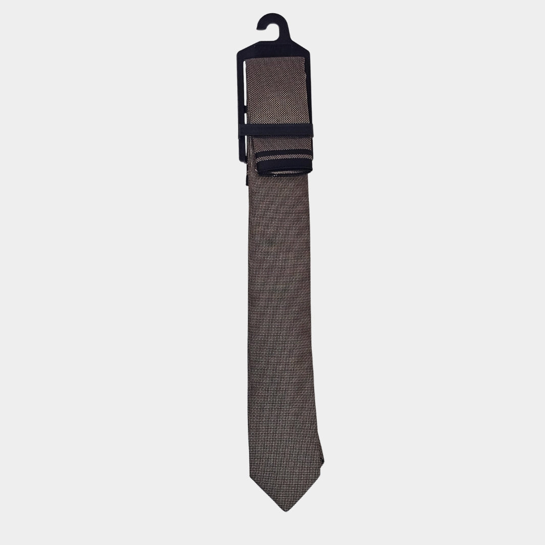 Black/Gold Tie and Pocket Square Set