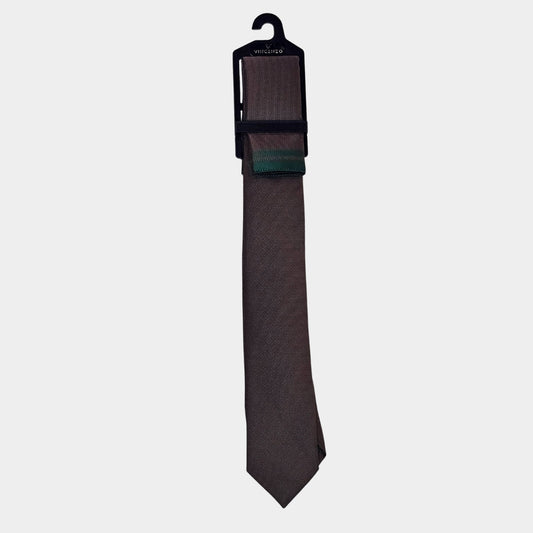 Green/Khaki Tie and Pocket Square Set
