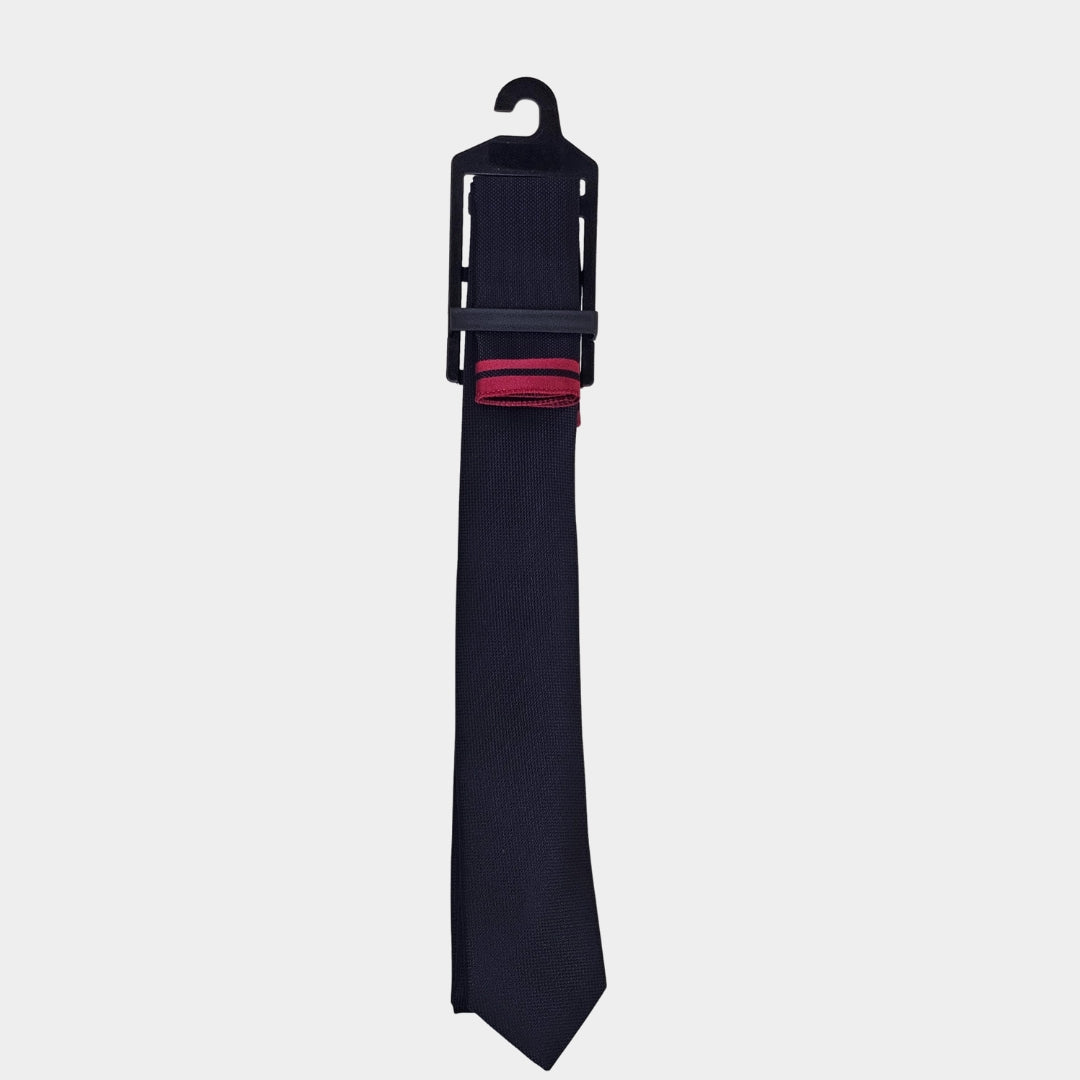 Red/Navy Blue Tie and Pocket Square Set