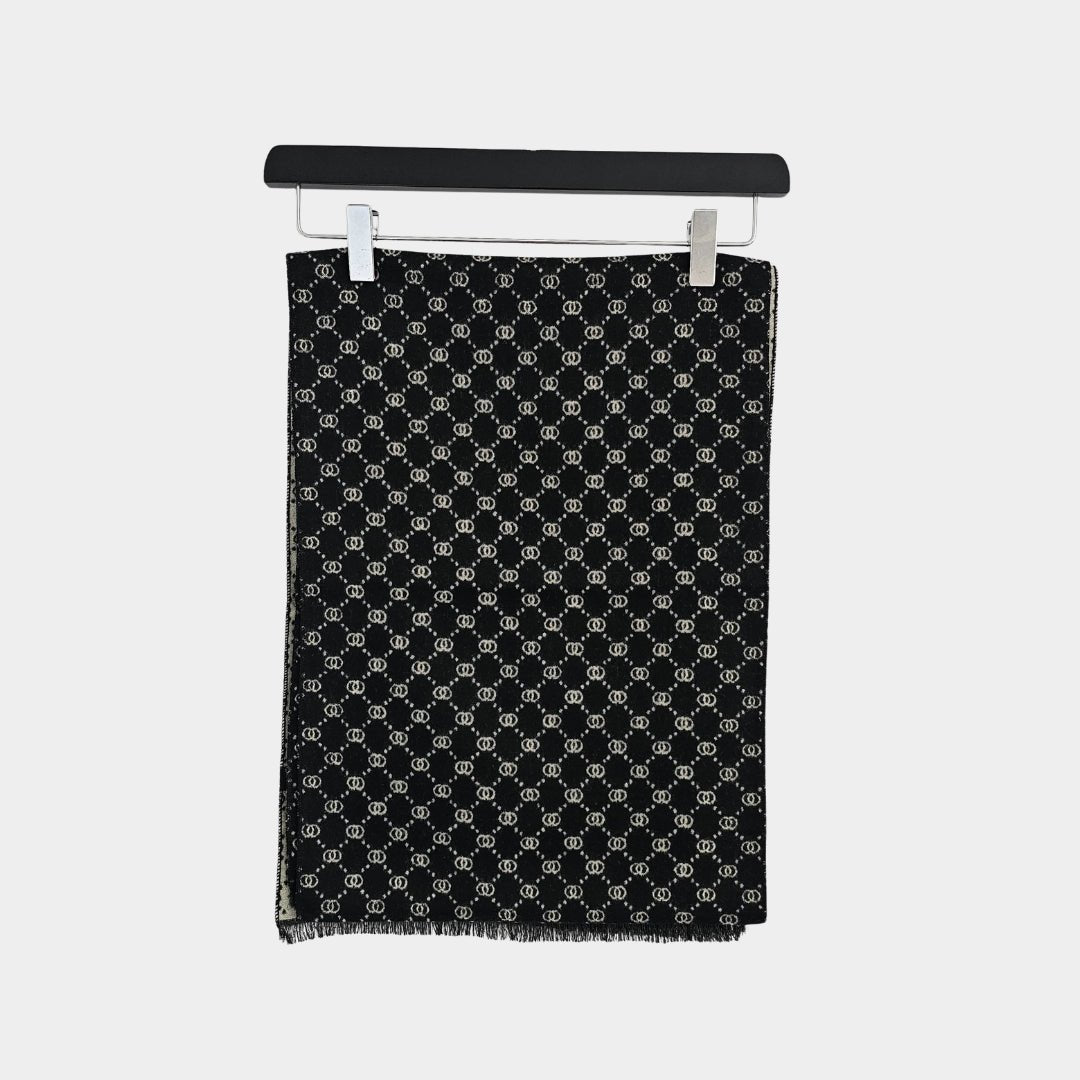 Black Design Scarf - Stylish and Versatile Accessory - THEGENTSEDIT