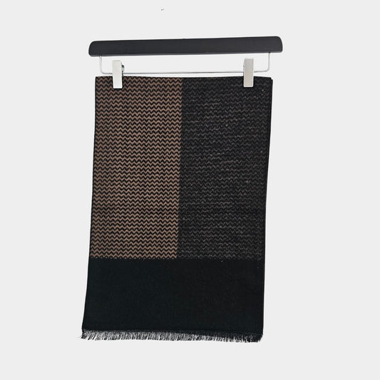 Brown & Black Scarf - Stylish and Versatile Accessory - THEGENTSEDIT