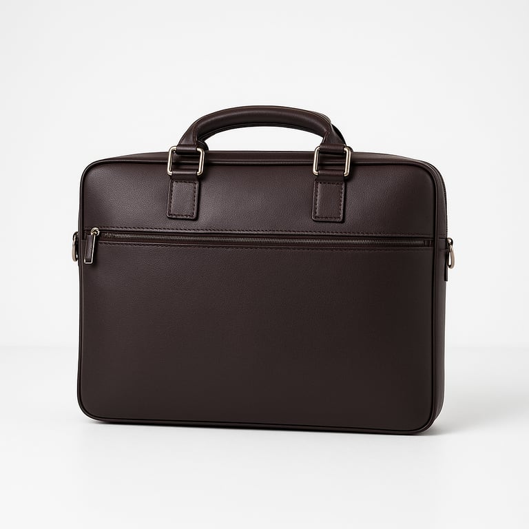 Brown Cross Body Leather Briefcase - THEGENTSEDIT