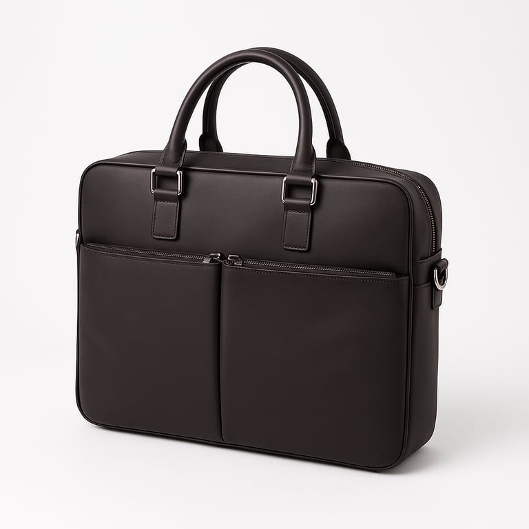 Brown Cross Body Leather Briefcase - THEGENTSEDIT