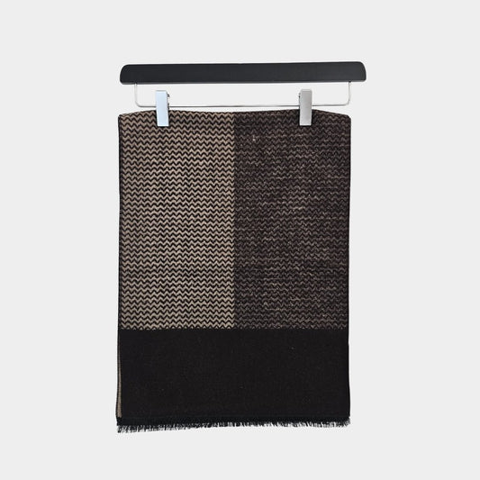 Burgundy & Brown Scarf - Stylish and Versatile Accessory - THEGENTSEDIT