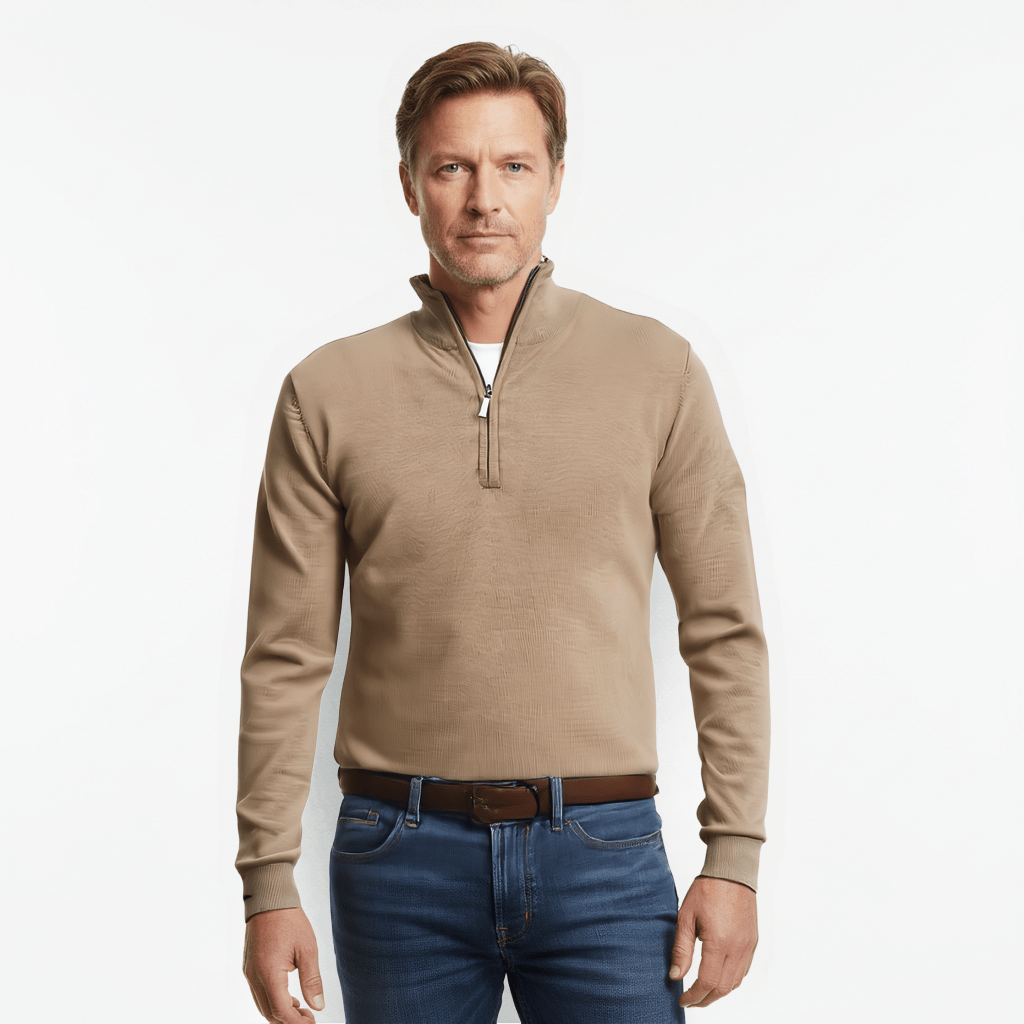 Cotton Zip Neck Sweater – Comfortable & Stylish - THEGENTSEDIT