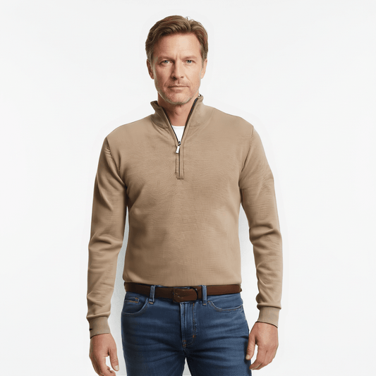 Cotton Zip Neck Sweater – Comfortable & Stylish - THEGENTSEDIT