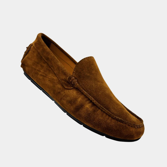 Genuine Leather Camel Moccasins - THEGENTSEDIT