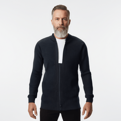 Honey Comb Cotton Zip - Up - THEGENTSEDIT