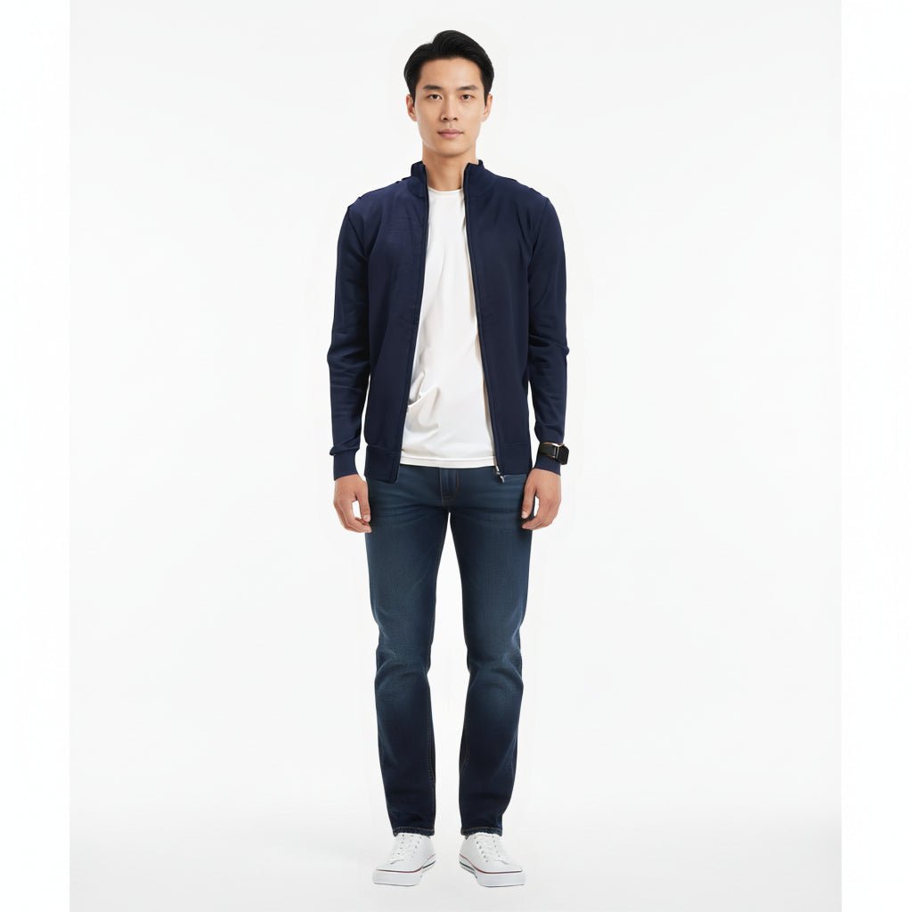 Lightweight Knitwear Zip - Up Jacket - THEGENTSEDIT