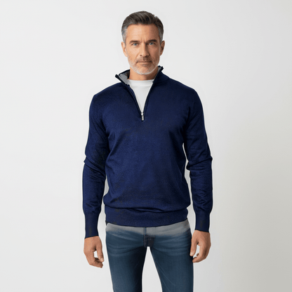 Men's Half Zip Fleece Sweater - THEGENTSEDIT