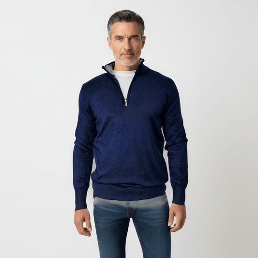 Men's Half Zip Fleece Sweater - THEGENTSEDIT