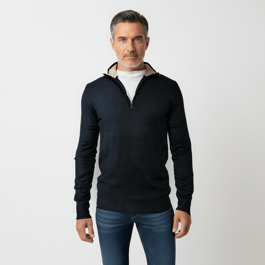 Men's Half Zip Fleece Sweater - THEGENTSEDIT