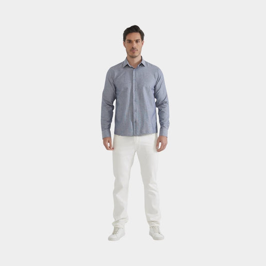 Royal Blue Plain Formal Shirt - Comfort Fit - THEGENTSEDIT