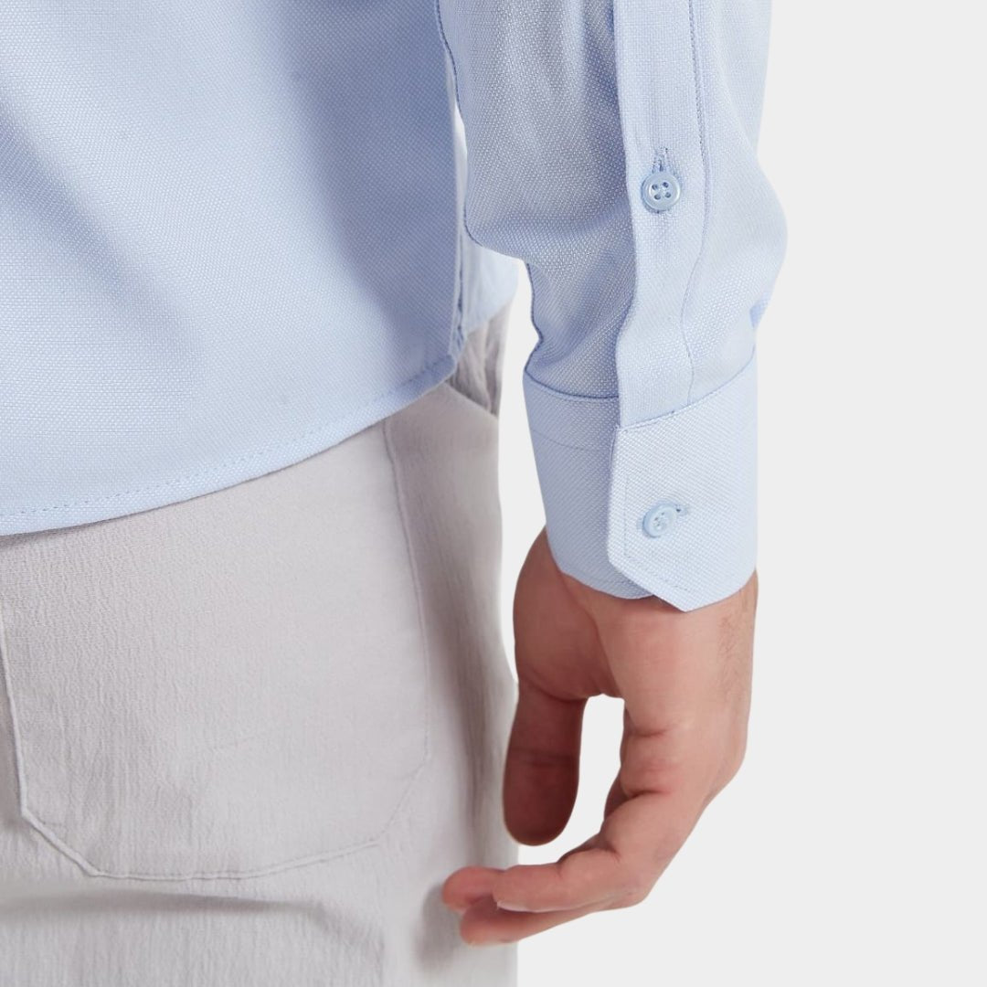 Sky Blue Plain Formal Shirt - Comfort Fit - THEGENTSEDIT