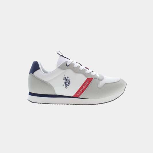 U.S. Polo White/Grey Sneakers - THEGENTSEDIT