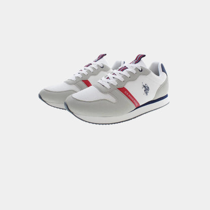U.S. Polo White/Grey Sneakers - THEGENTSEDIT