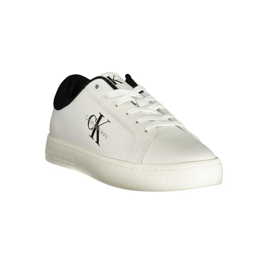 White Calvin Klein Sneakers w/Black Rim - THEGENTSEDIT