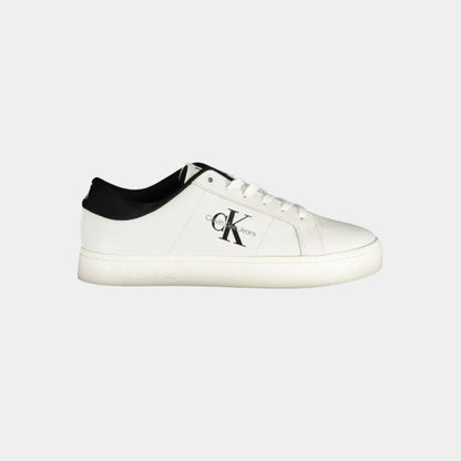 White Calvin Klein Sneakers w/Black Rim - THEGENTSEDIT