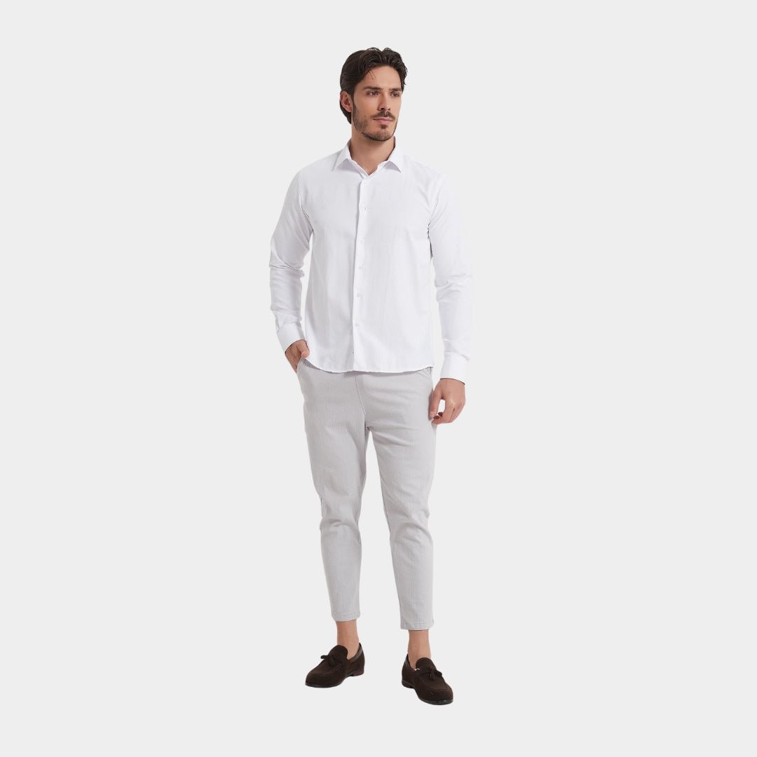 White Plain Formal Shirt - Comfort Fit - THEGENTSEDIT