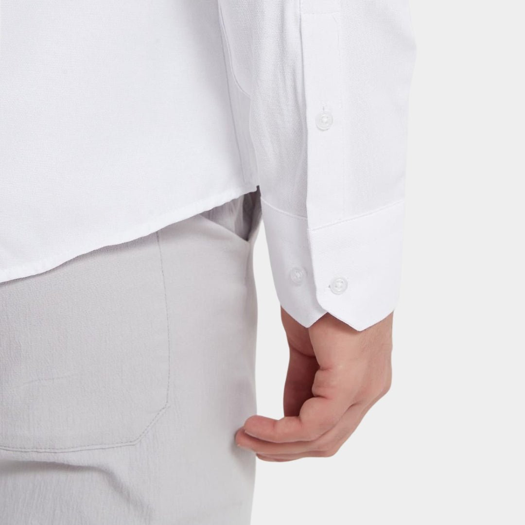 White Plain Formal Shirt - Comfort Fit - THEGENTSEDIT